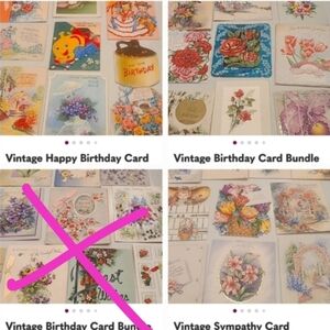 Vintage Birthday Card Bundle